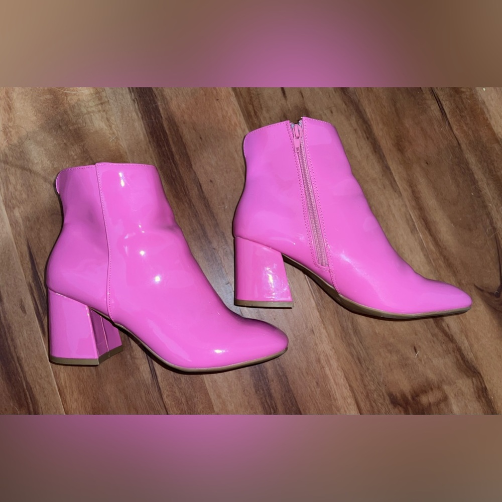 Hot pink booties